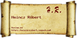 Heincz Róbert névjegykártya