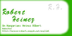 robert heincz business card